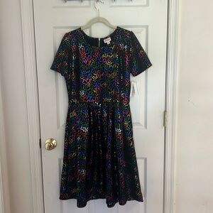 New with tags stunning rainbow and black amelia dress size cl